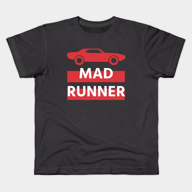 Mad Racer Kids T-Shirt by Abeer Ahmad